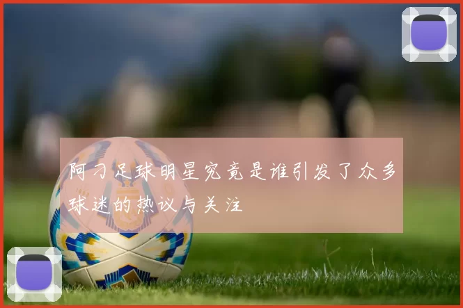 阿刁足球明星究竟是谁引发了众多球迷的热议与关注